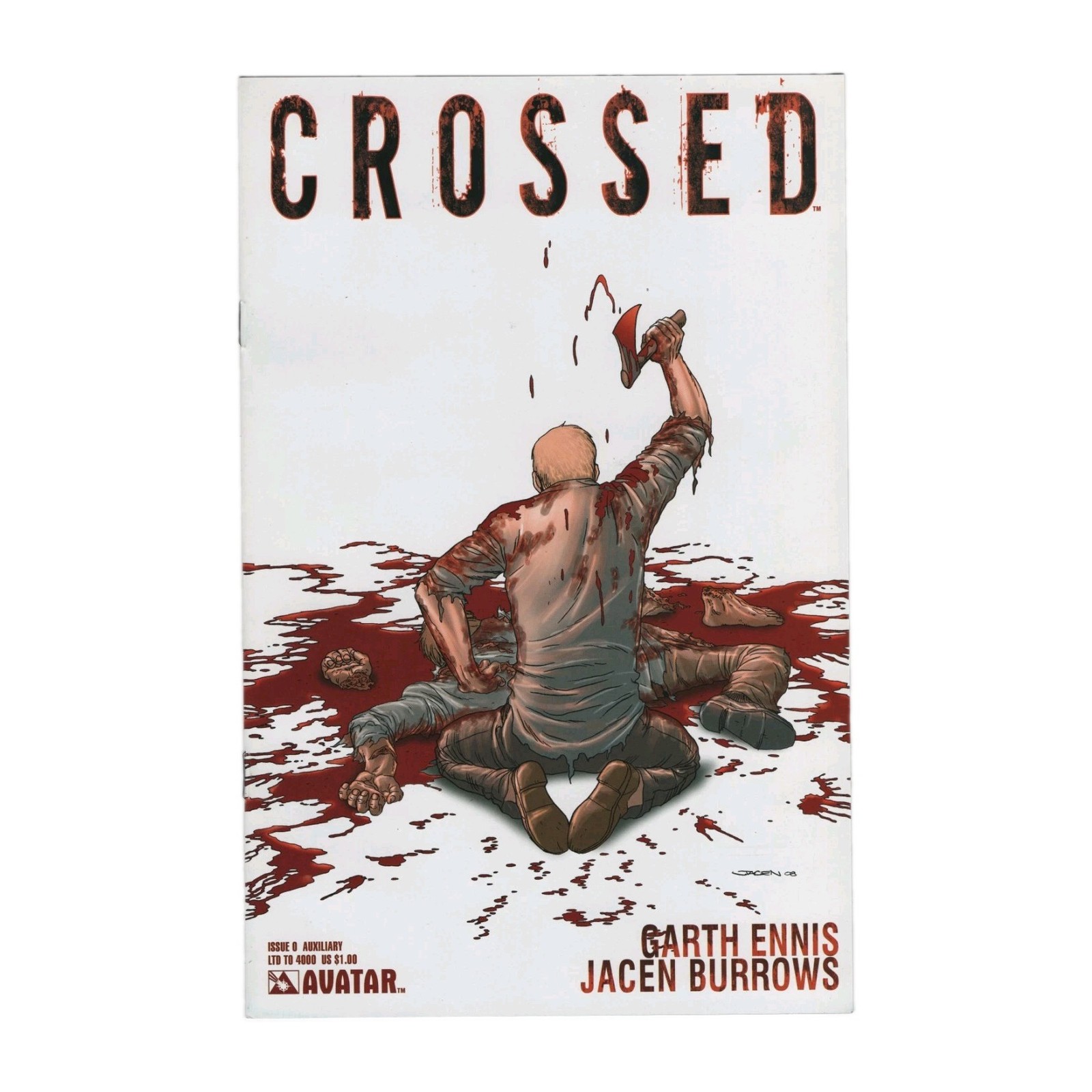 CROSSED #0 1ST APPEARANCE IN COMICS AUXILIARY VARIANT 1ST SERIES LIMITED 1:4000