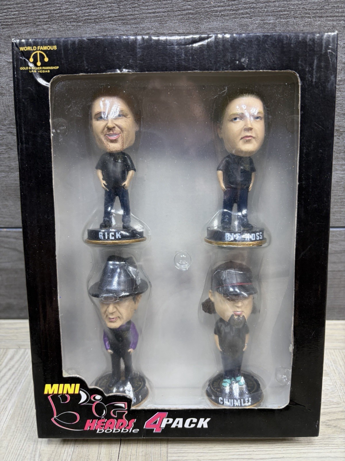 Pawn Stars Mini Big Head Bobblehead 4-Pack New Gold & Silver Pawn Shop Las Vegas