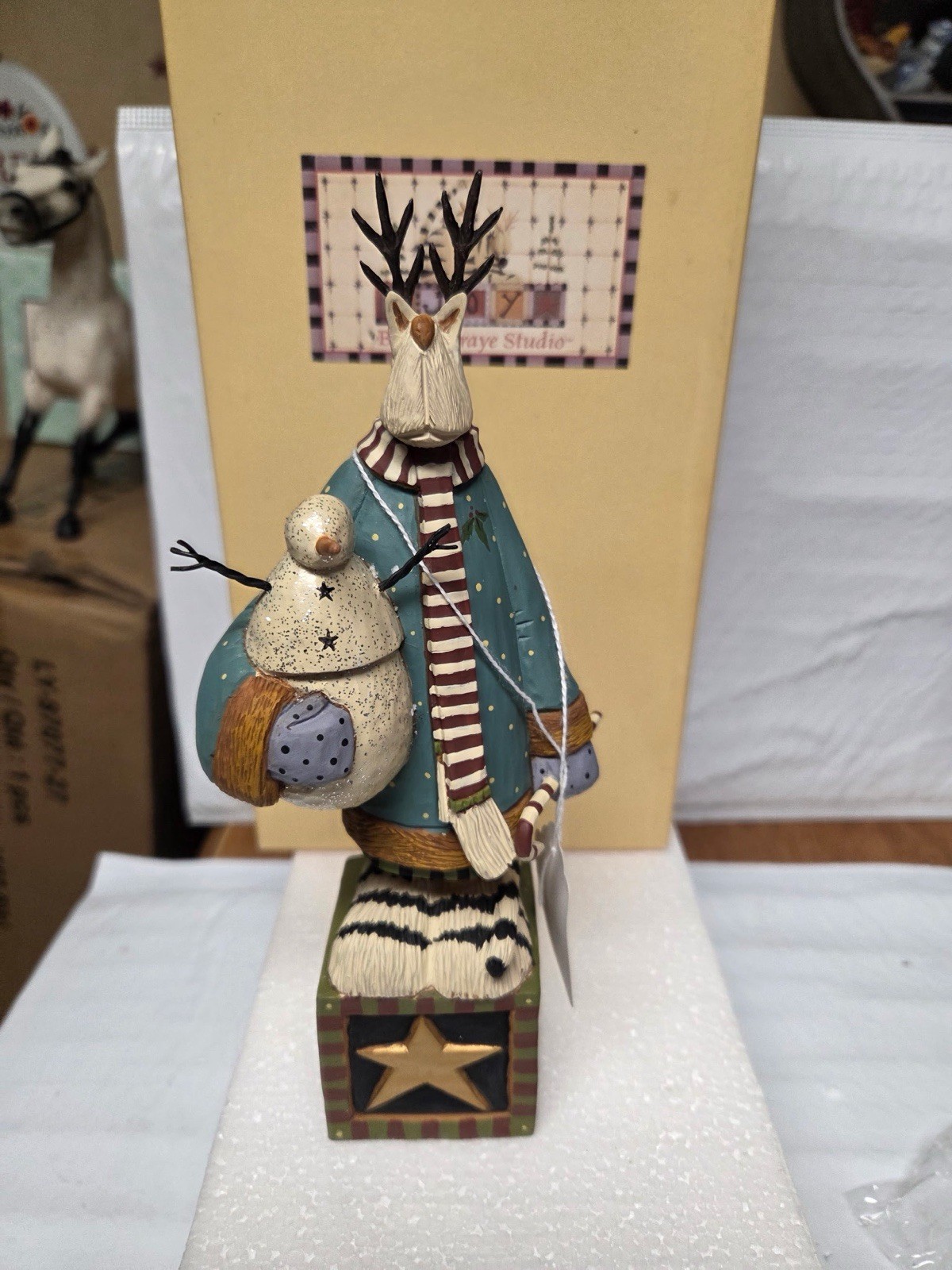 Williraye Studio WW2507 Jingle Cat New In Box Christmas Cat