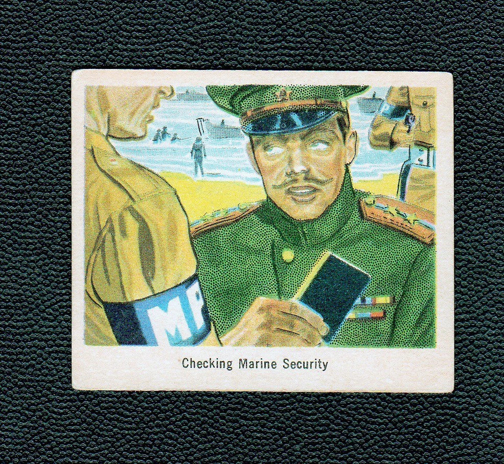 1949 Bowman America Salutes the FBI  Checking Marine Security # 33