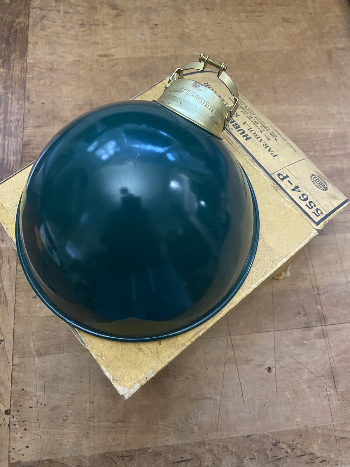 VTG Harvey Hubbell Parabola Reflector Industrial Light Lamp Shade NOS Mint Boxed