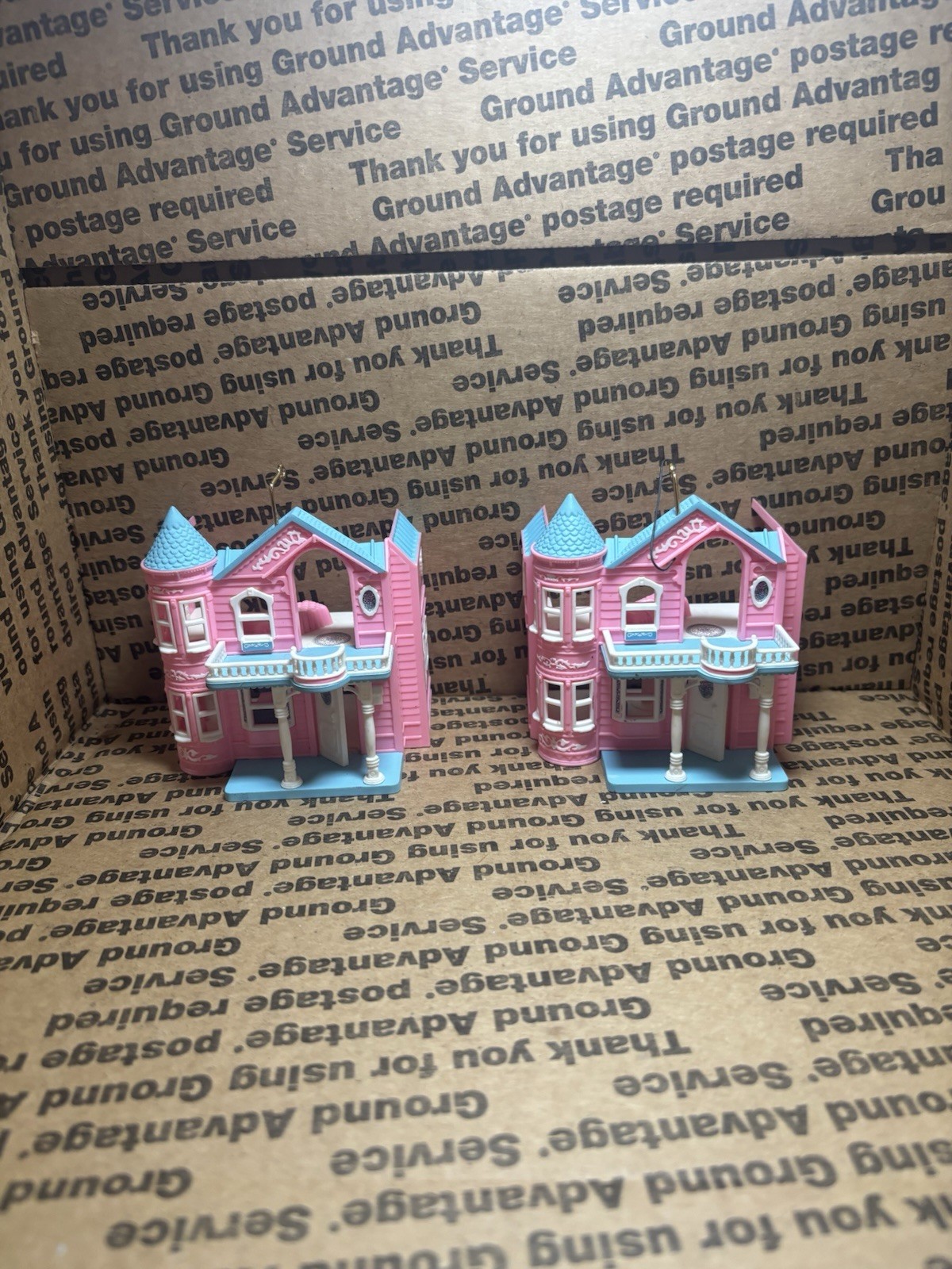 1999 Hallmark Barbie Dream House Ornament - Lot Of 2 1999 Hallmark Barbie Dream House Ornament - Lot Of 2