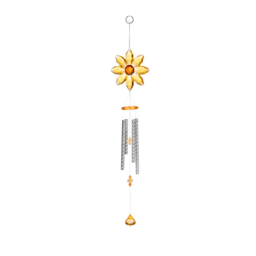Ganz ACRY-990 Sunflower Acrylic Faux Crystal Charm Windchime, 20.5