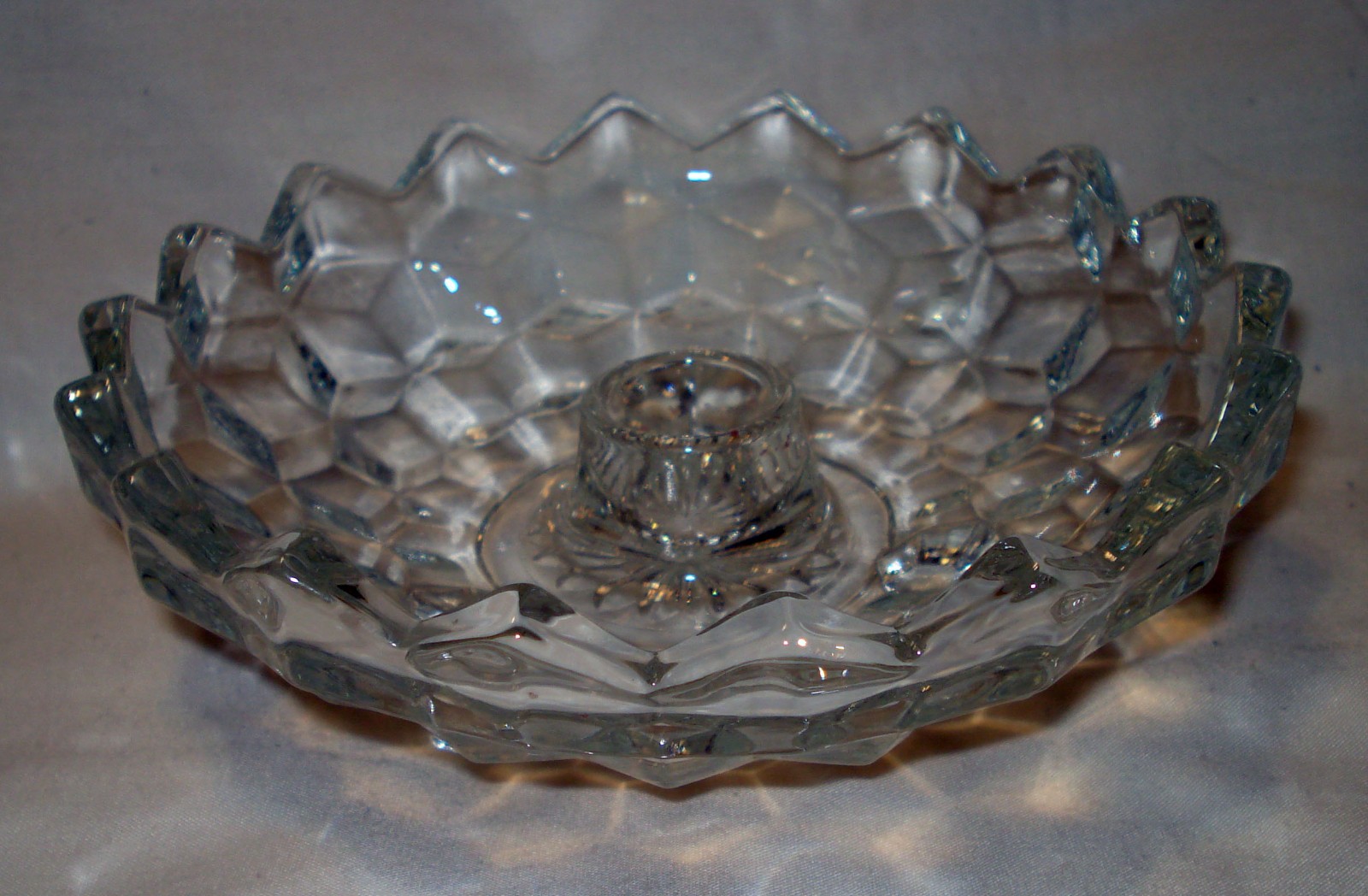Vntg Indiana Whitehall Fostoria American Footed Taper Candlestick Candle Holder
