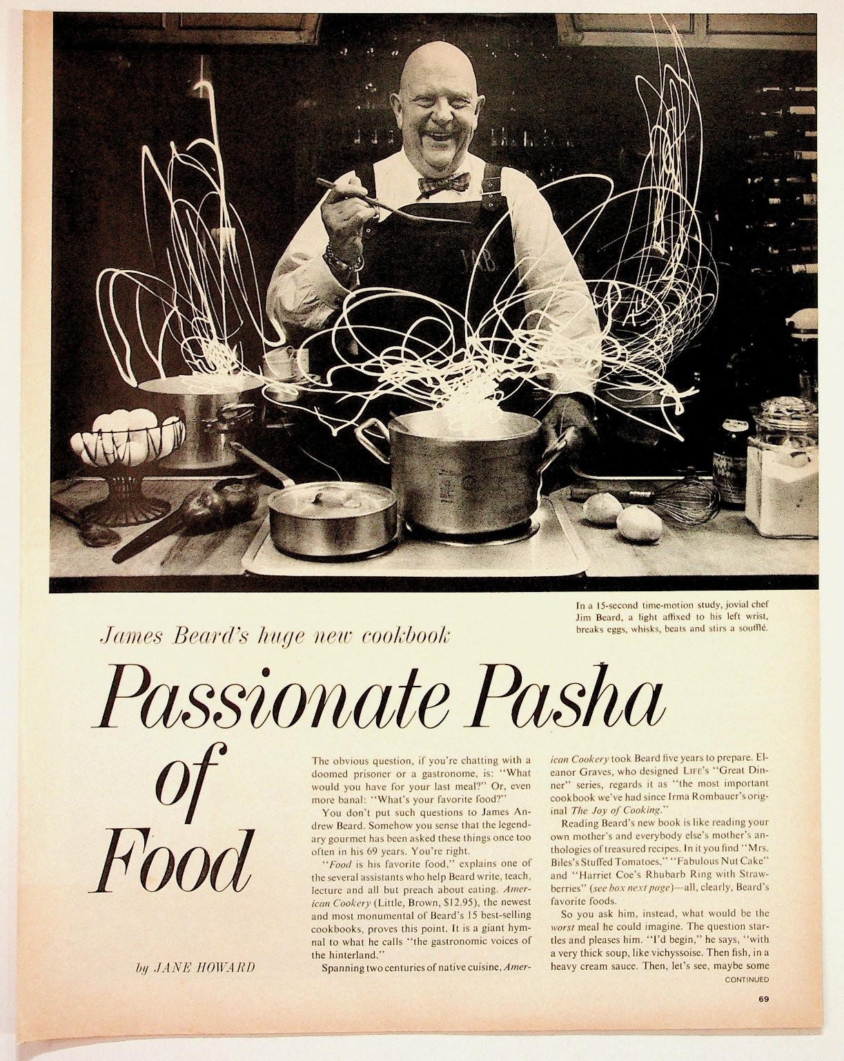 Vintage James Beard Magazine Article Print Food Chef Kitchen Cooking