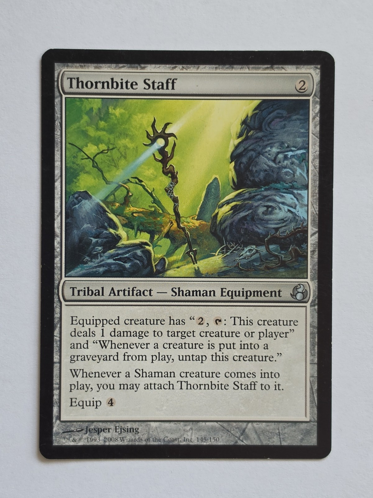 Magic the Gathering Thornbite Staff Artifact Morningtide Edition Card 145/150 #2