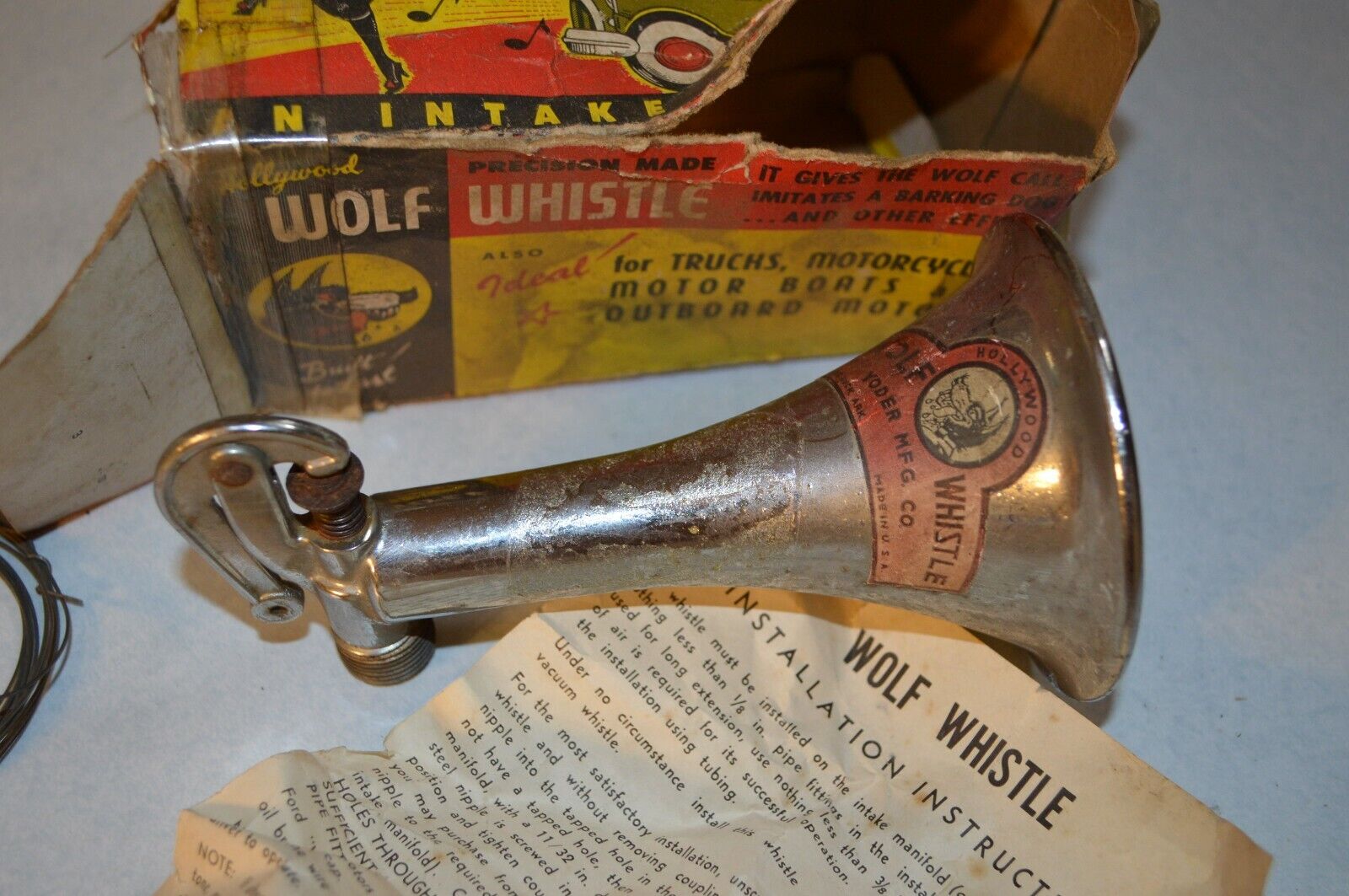 Wolf Whistle with Box and Instruction and wire ..