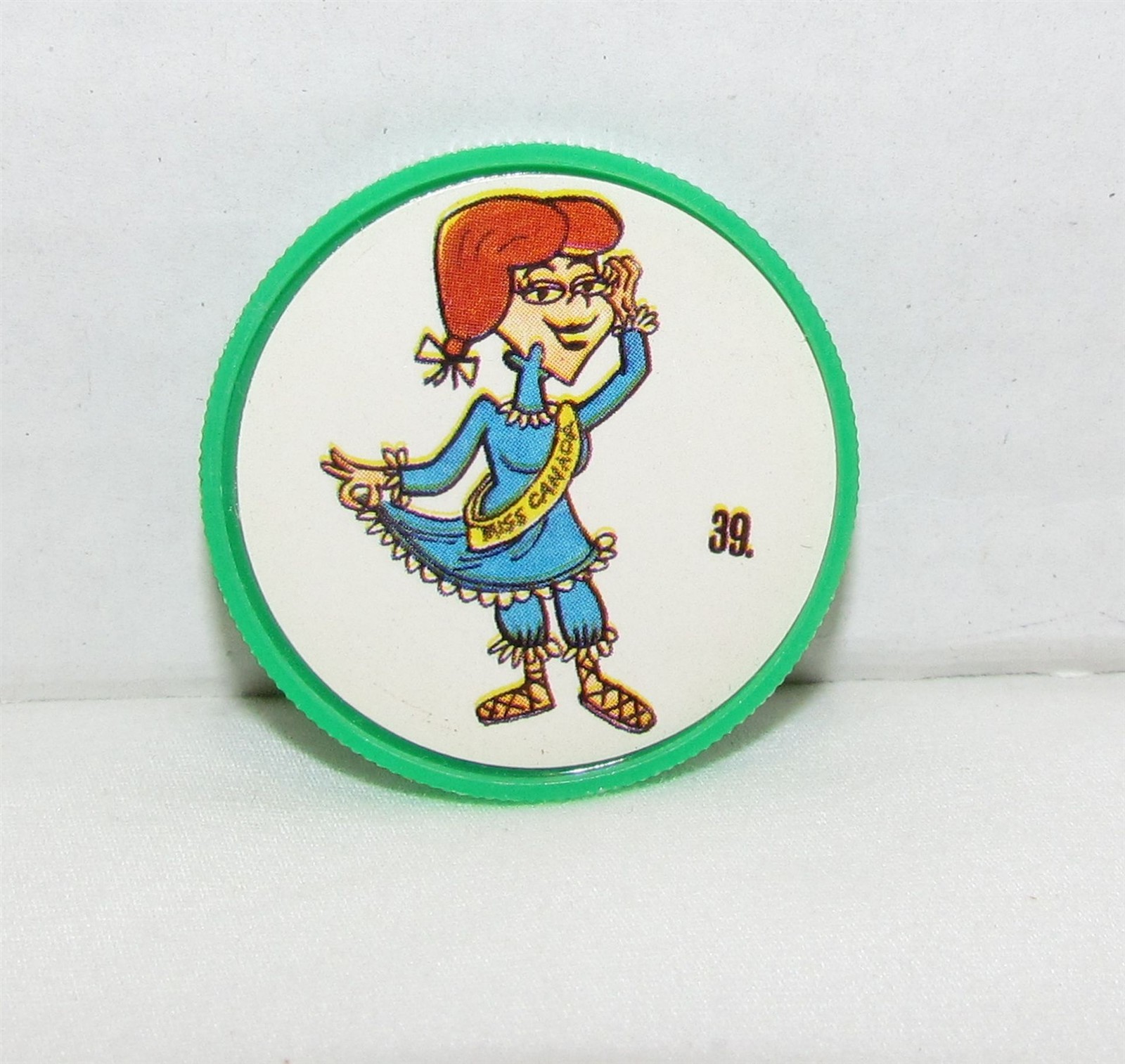 1960\'s Old London Rocky and Bullwinkle Trading Coin #39 Nell Miss Canada