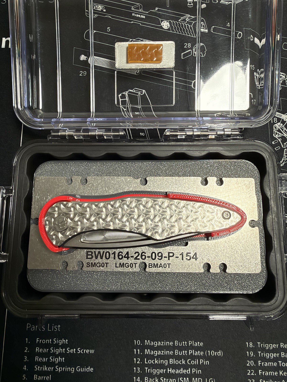 Everburn Brimwulf Ray pattern USA made titanium folder pocket knife