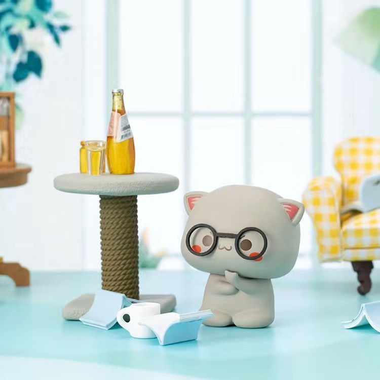 Season 2 MITAO Cat  Lucky Cat Peach Goma Collect toy Figure Couples Gift - Think