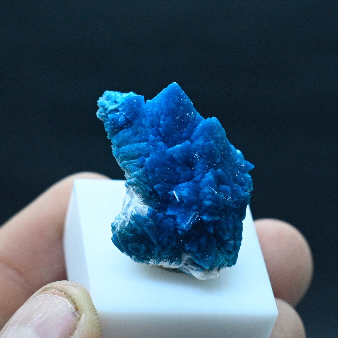 Cavansite  on mordnite(non precious natural stone) # 4126
