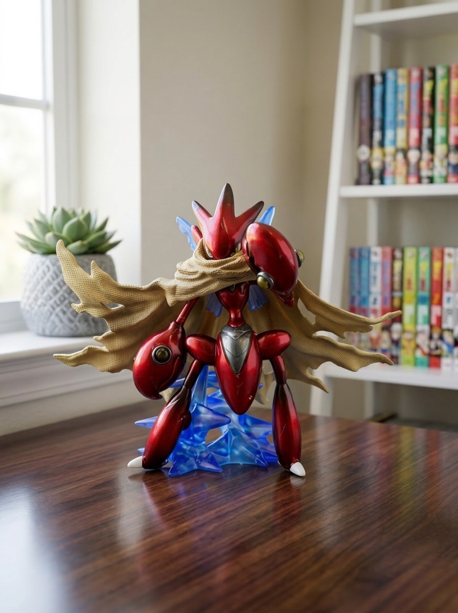 Pokemon Scizor Cape Statue Anime Figure Model Toy Collectible Desk Display Gift