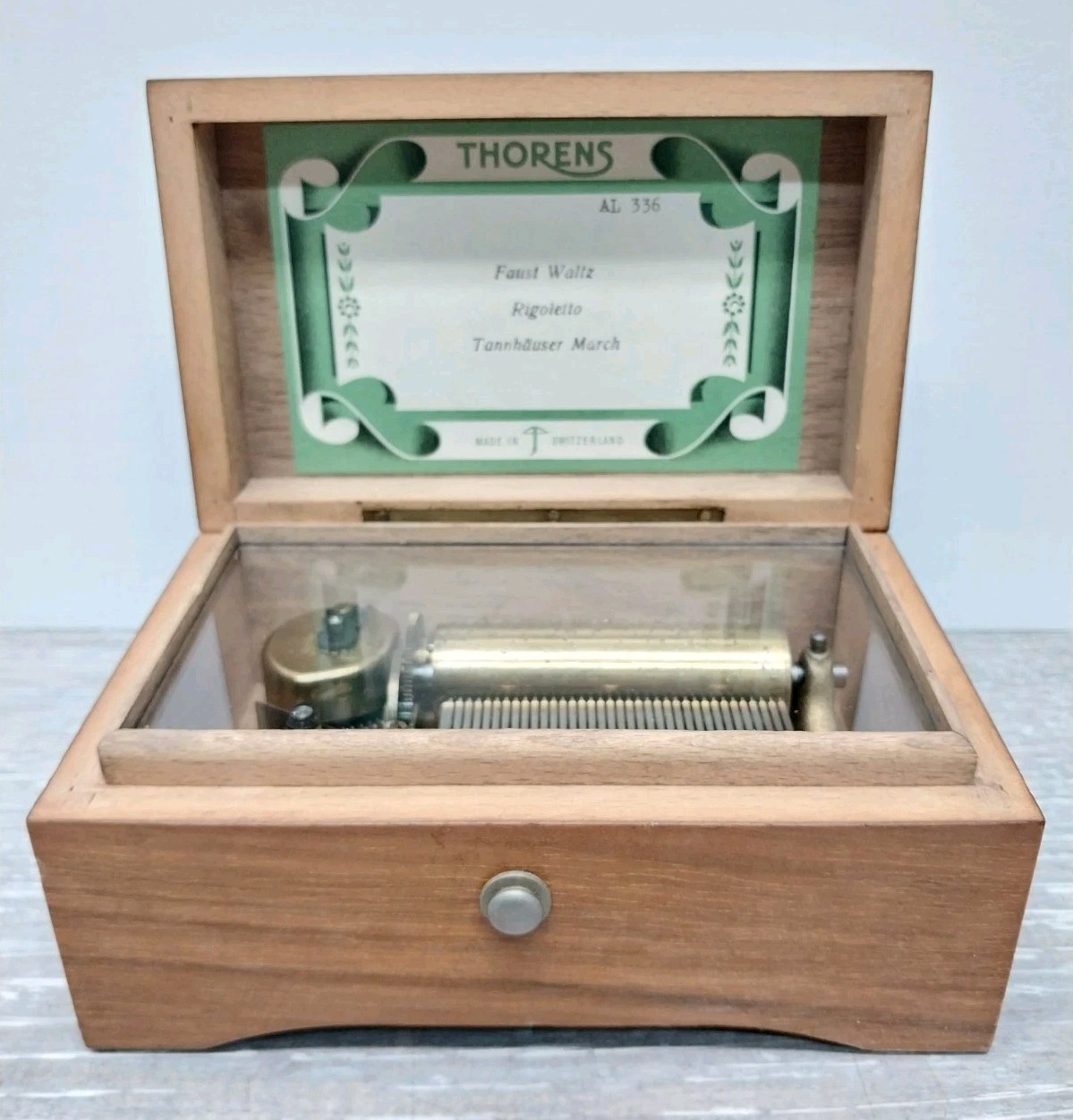 THORENS AL 336 Music Box Switzerland 3 Song Tune Parts or Repair