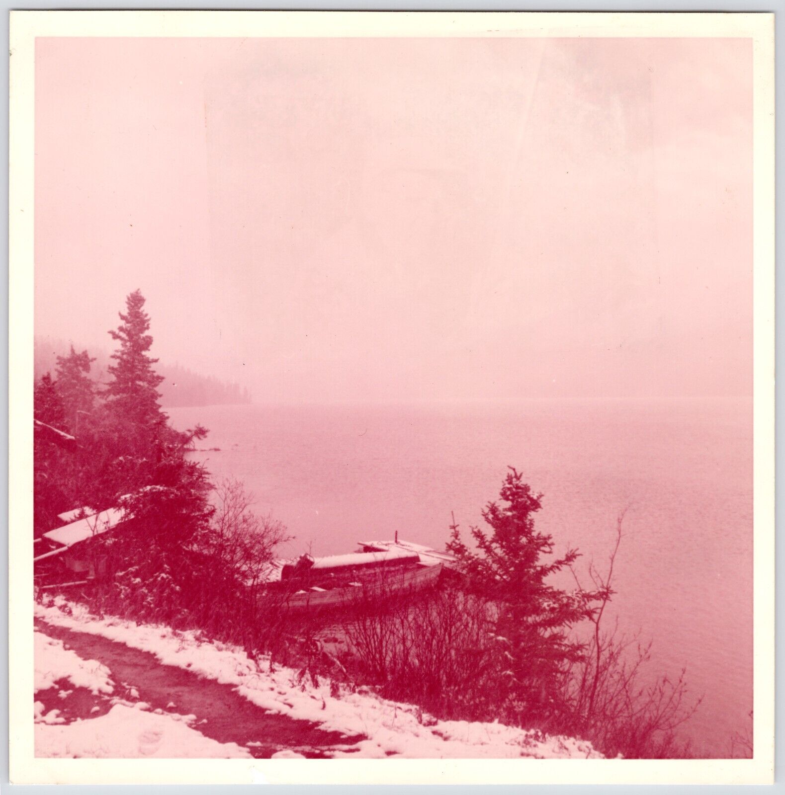 c1950s~Cold Fish Lake~Snowy~BC~British Columbia~Canada~VTG Original Photograph