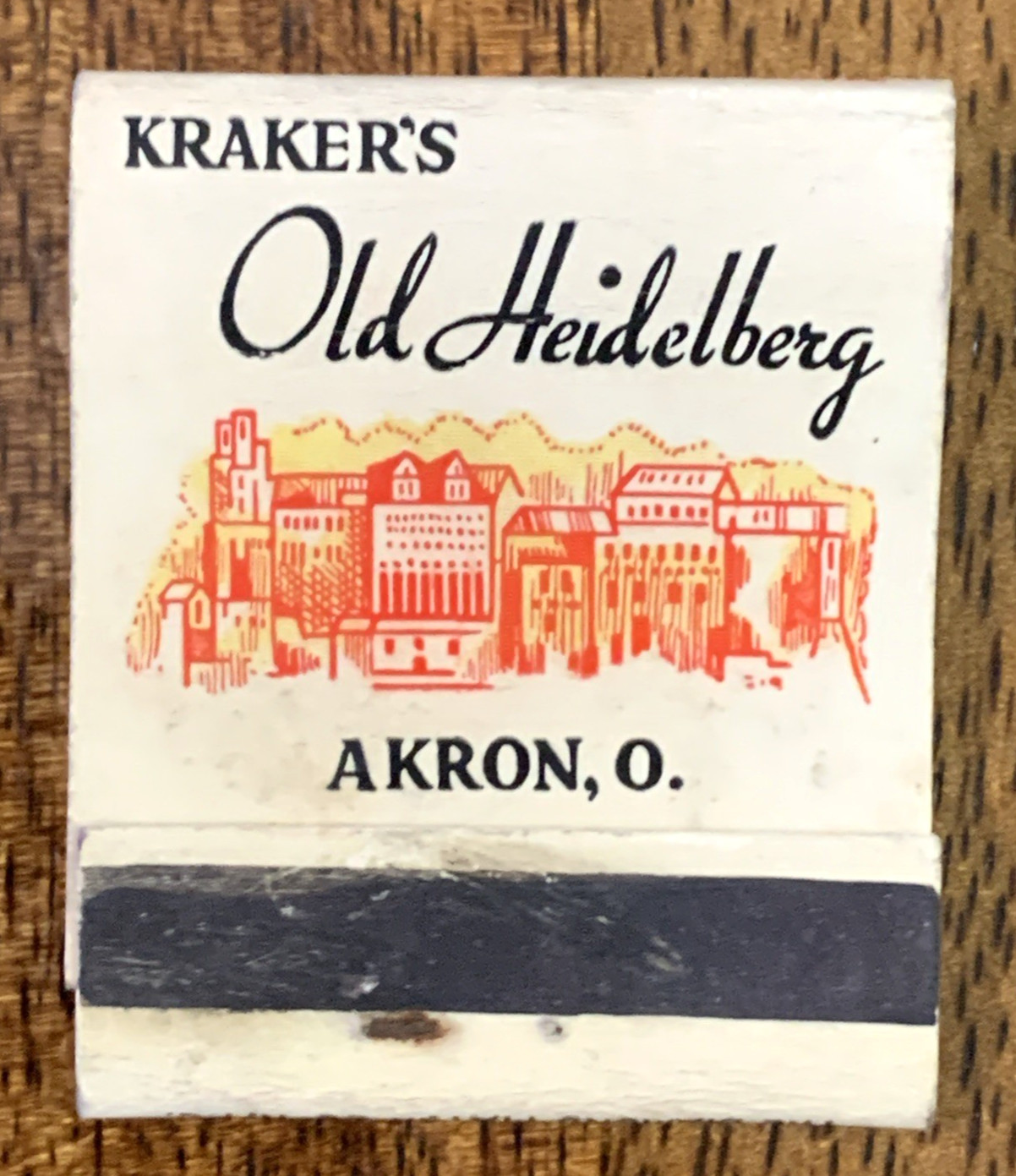 Kraker\'s Old Heidenberg Restaurant Akron Ohio Matchbook Cover #0703 Kraker\'s Old Heidenberg Restaurant Akron Ohio Matchbook Cover #0703