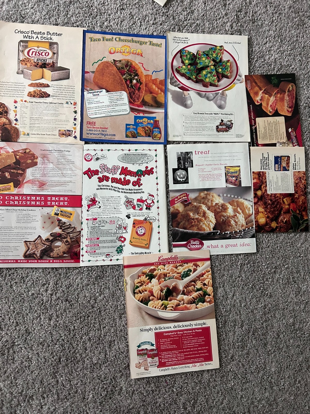Vintage Recipes Campbell\'s Betty Crocker Assorted 1990\'s Magazine Print Ad Lot