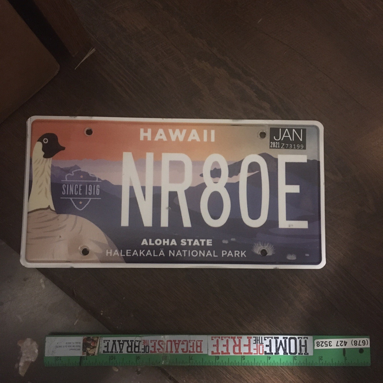 HAWAII  HALEAKALA NATIONAL PARK LICENSE PLATE , SHIPS FAST WELL PACKED