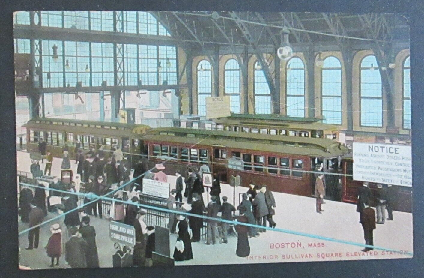 Sullivan Square Elevated Station Boston MA Posted DB Postcard