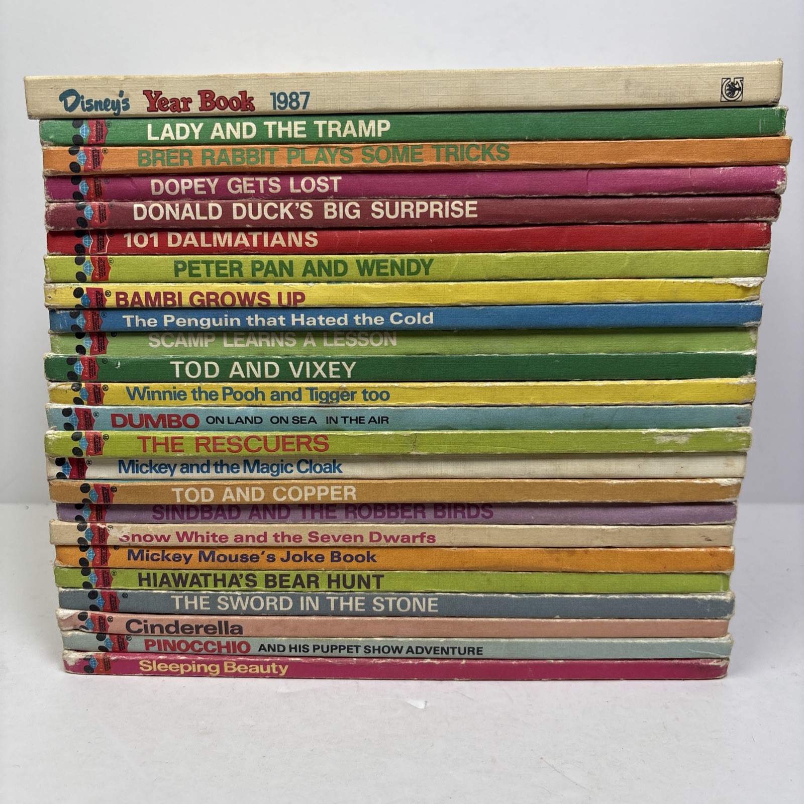 VTG Walt Disney’s Wonderful World of Reading Hardcover Lot of 24 1970\'s & 80\'s