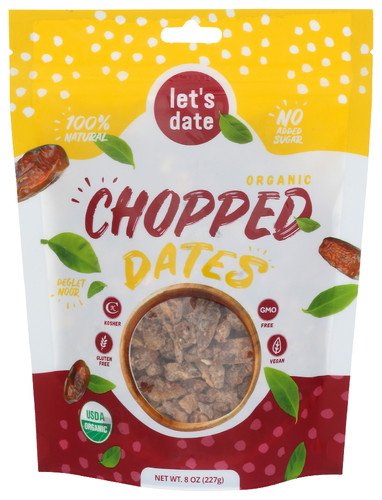 Lets Date Dates Chopped Organic 8 OZ