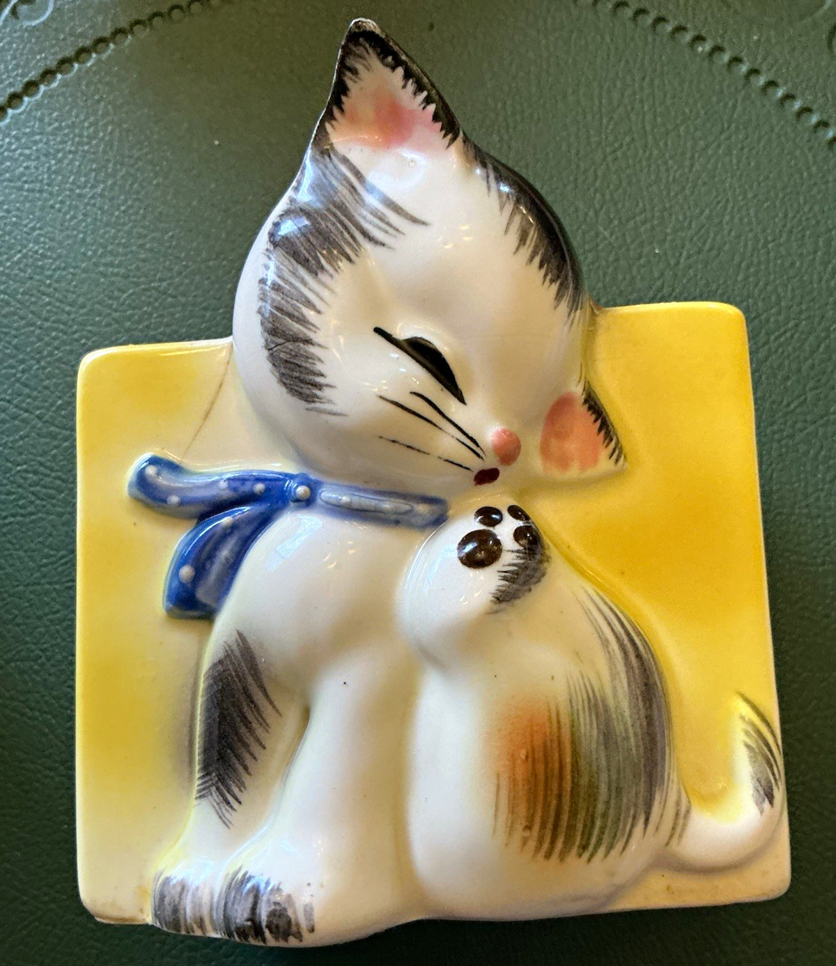 1950’s Vintage Grantcrest Hand Painted Japan Porcelain Cat Planter