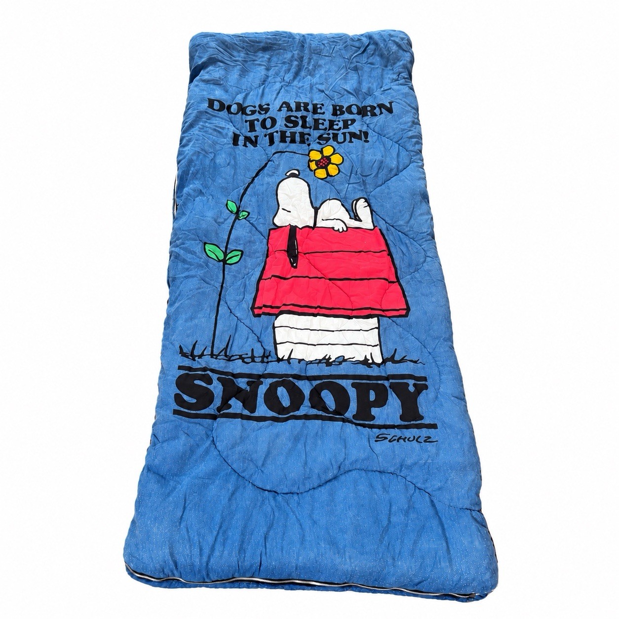 Vintage J.C. Penney’s Snoopy Dogs Are Born To Sleep In The Sun Sleeping Bag