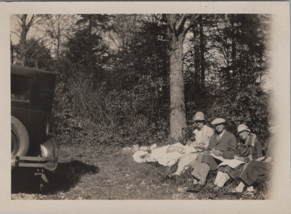 New York 1928 Picnic Group Arietta NY 1928 Original Photo