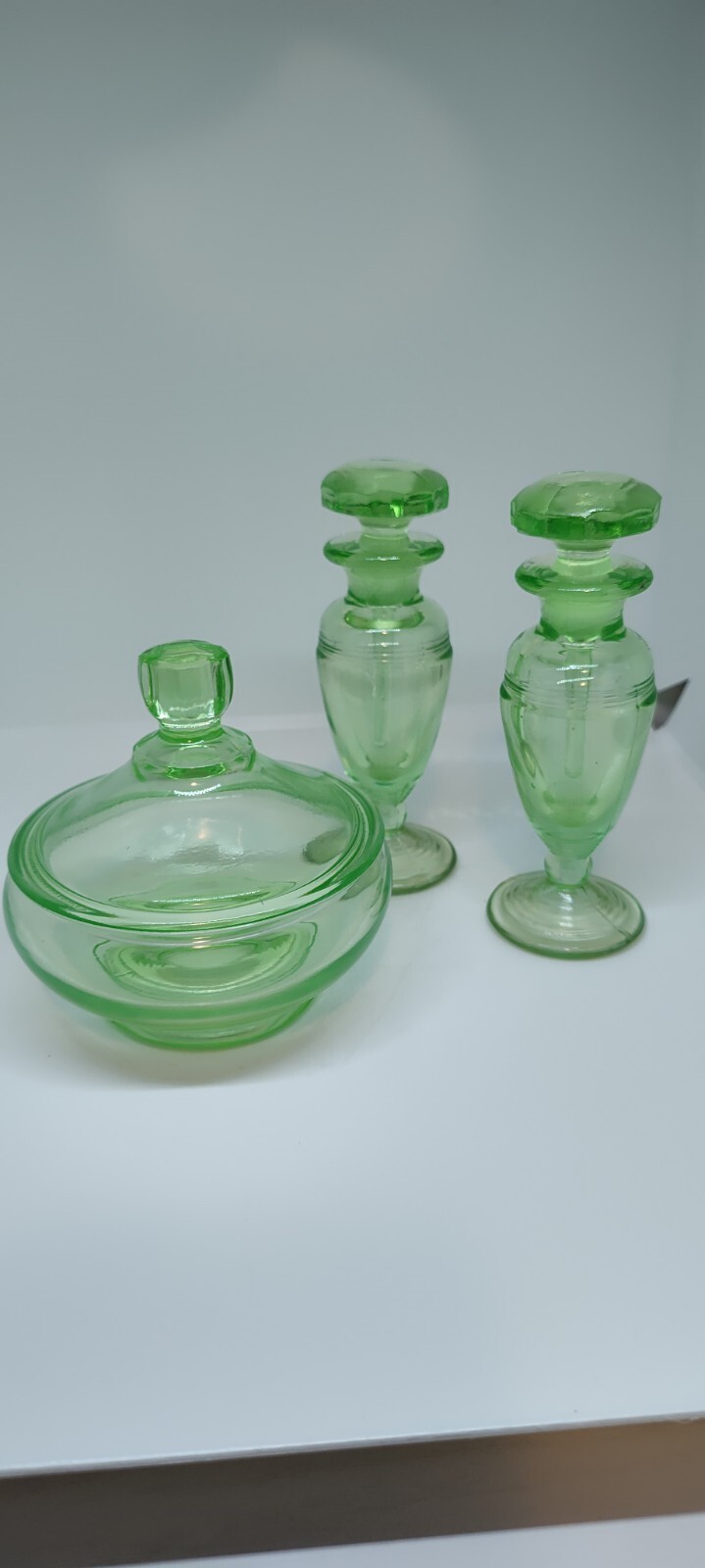 Vintage Vaseline Dresser Set