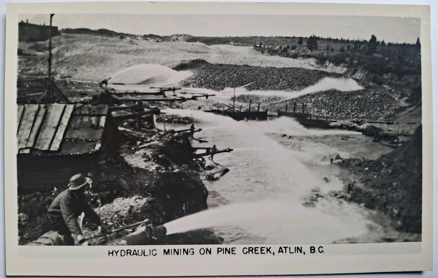  Atlin BC Canada, Pine Creek, Hydraulic Mining, Canada 1930/1940\'s