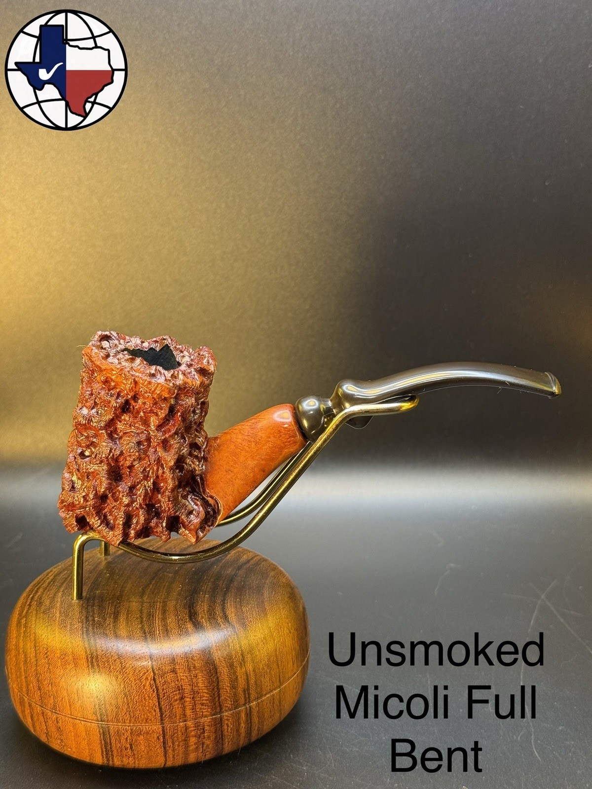 Unsmoked Micoli Full Bent Tobacco Pipe