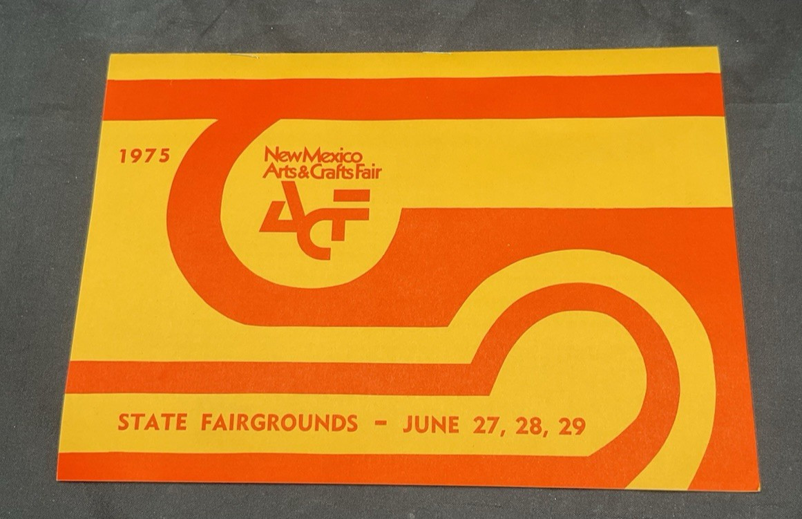 New Mexico Arts and Crafts Fair ACF 1975 pamphlet Map Program