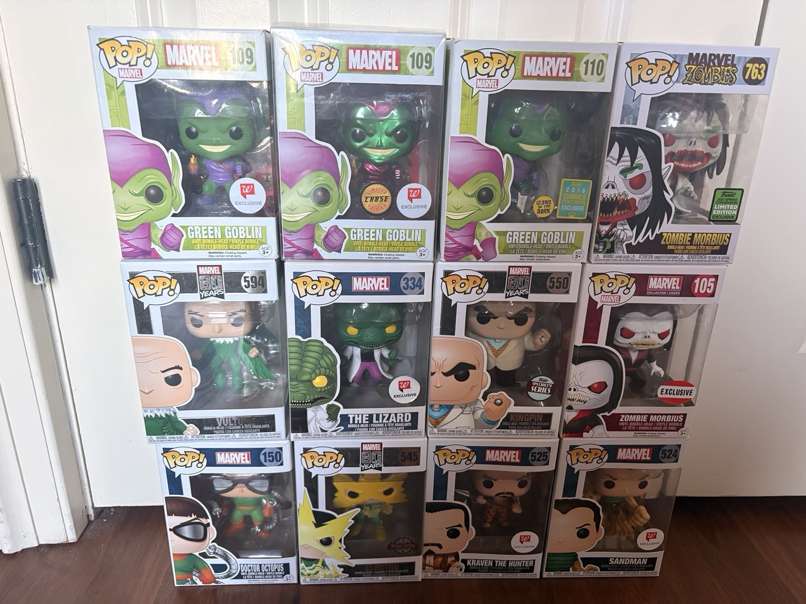 Funko Pop Marvel Spider-Man Villains Mixed Lot of 12 Green Goblin Chase