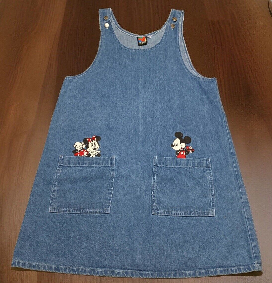 Vintage Mickey Unlimited Minnie Mouse Jerry Leigh Denim Jumper Medium