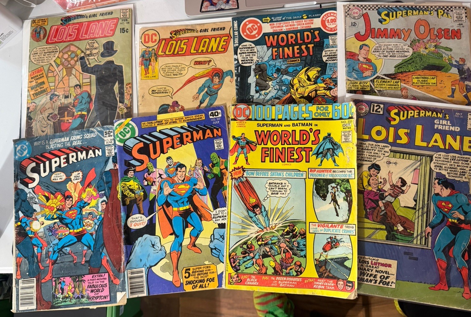 Vintage DC Comics Lot of 8 Superman Lois Lane World’s Finest Silver Bronze Age