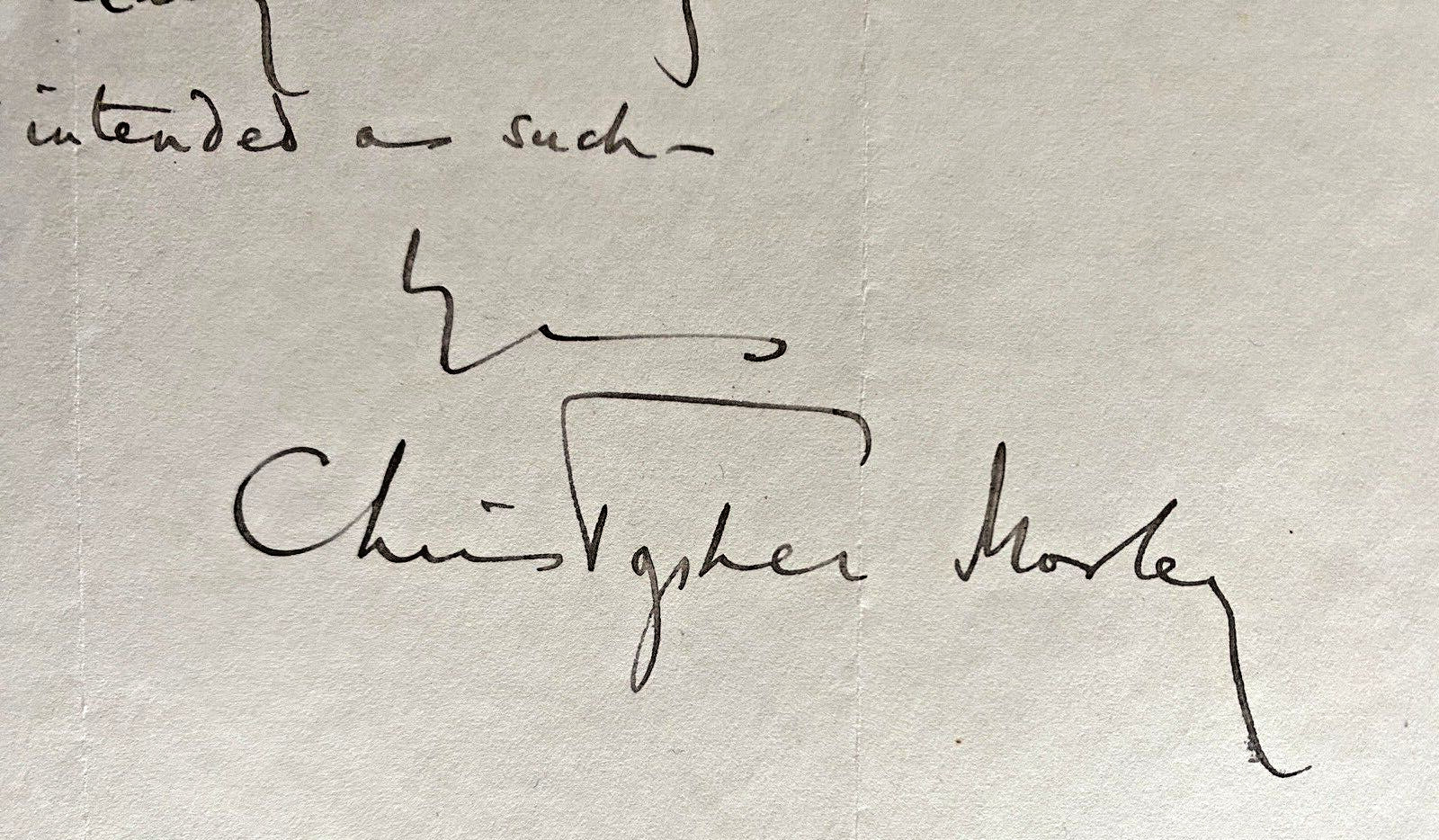 Christopher Morley Letter Autograph Dated May 14 1931 Writer Literature