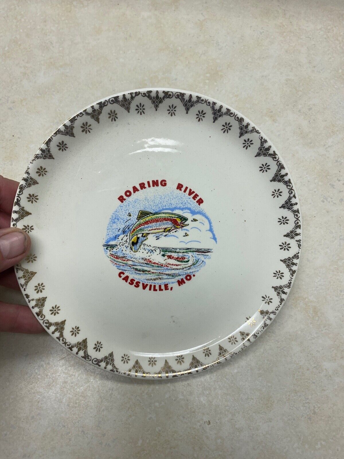 Vintage Roaring River State Park Cassville Missouri Plate