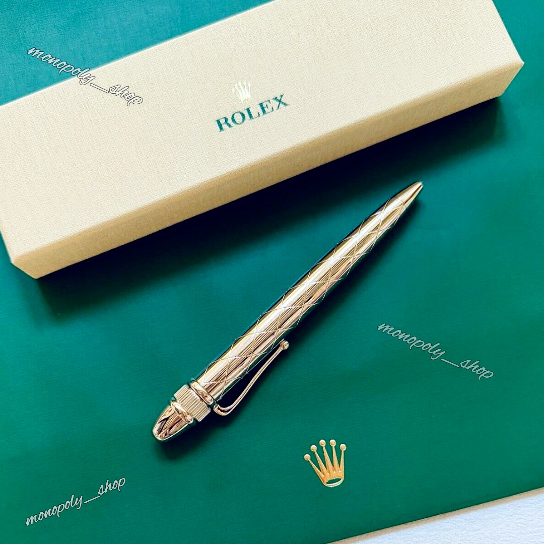 Rolex Vintage-Style Palladium-Finish Ballpoint Pen, New Boxed, Exclusive Ad Gift