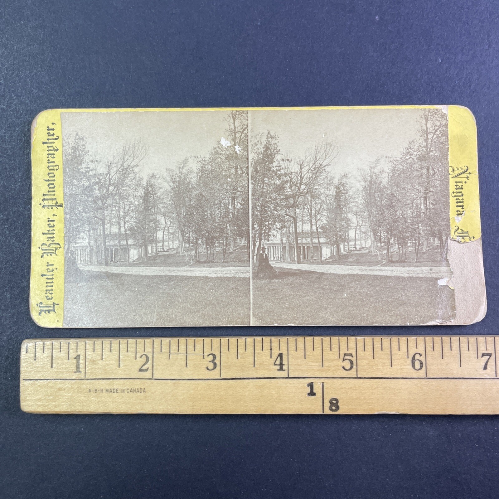 Niagara Falls Stereoview Leander Baker Photographer c1870s Pavilion