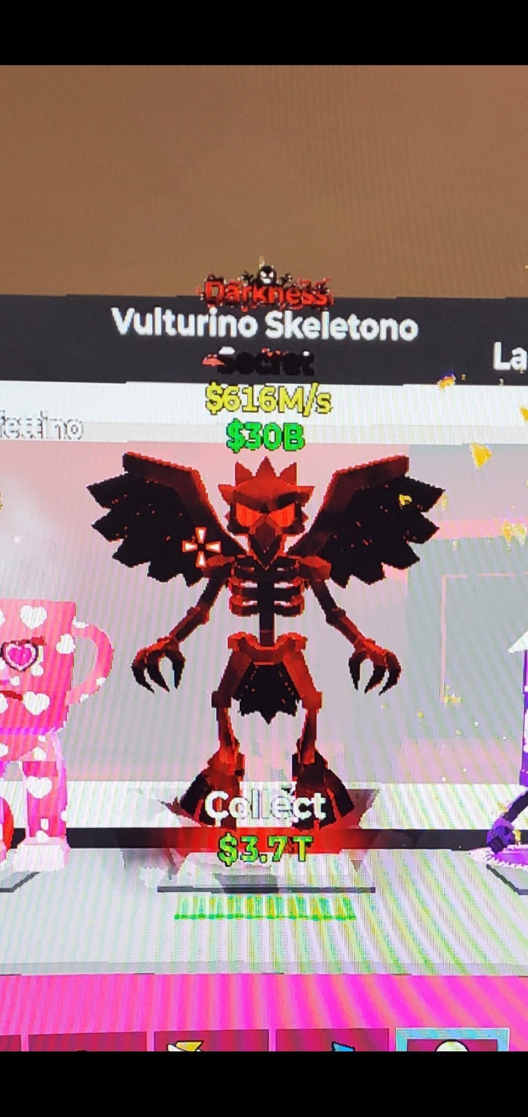Fortnite steal the brainrot Vulturino Skeletono Darkness 