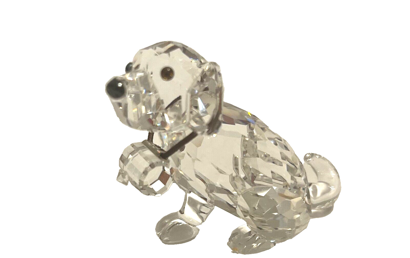Swarovski Silver Crystal St Bernard Puppy Dog W/ Box