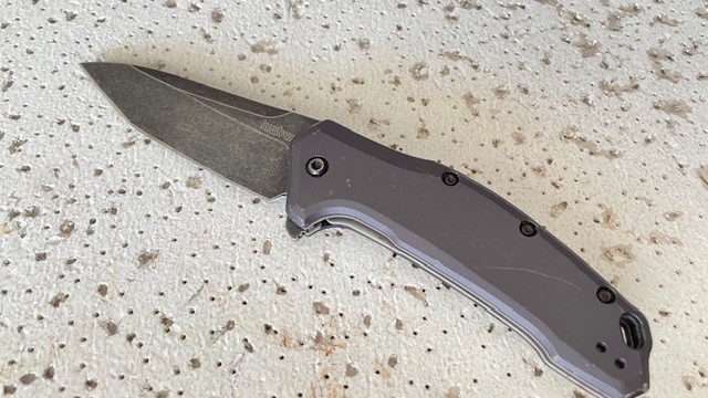 Kershaw 1776TGRYBW Link Folding Pocket Knife Linerlock Tanto Plain Blade A/O Gre