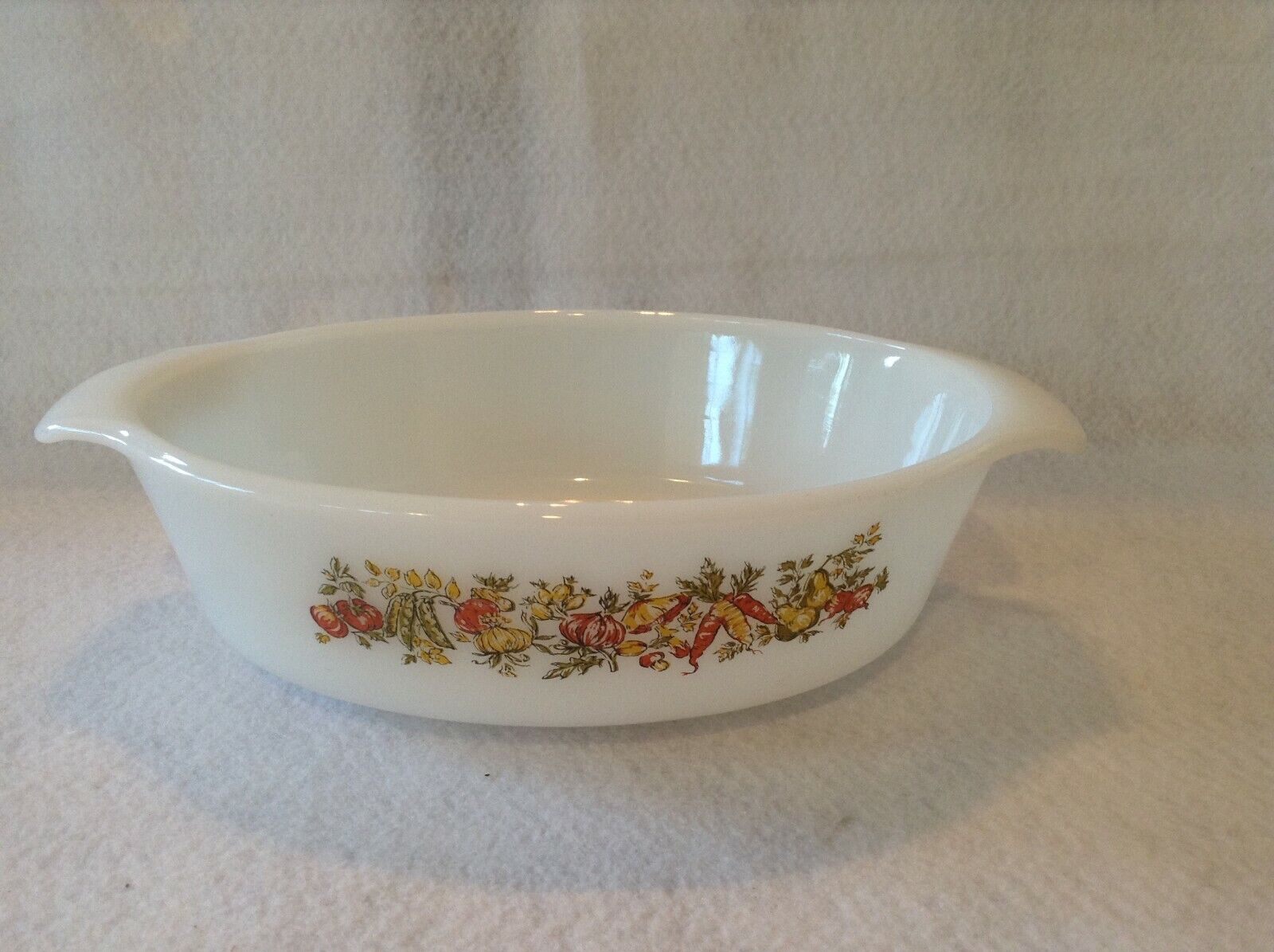 Fire King Anchor Hocking Oval Fall Harvest Casserole Dish Collectible Bakeware