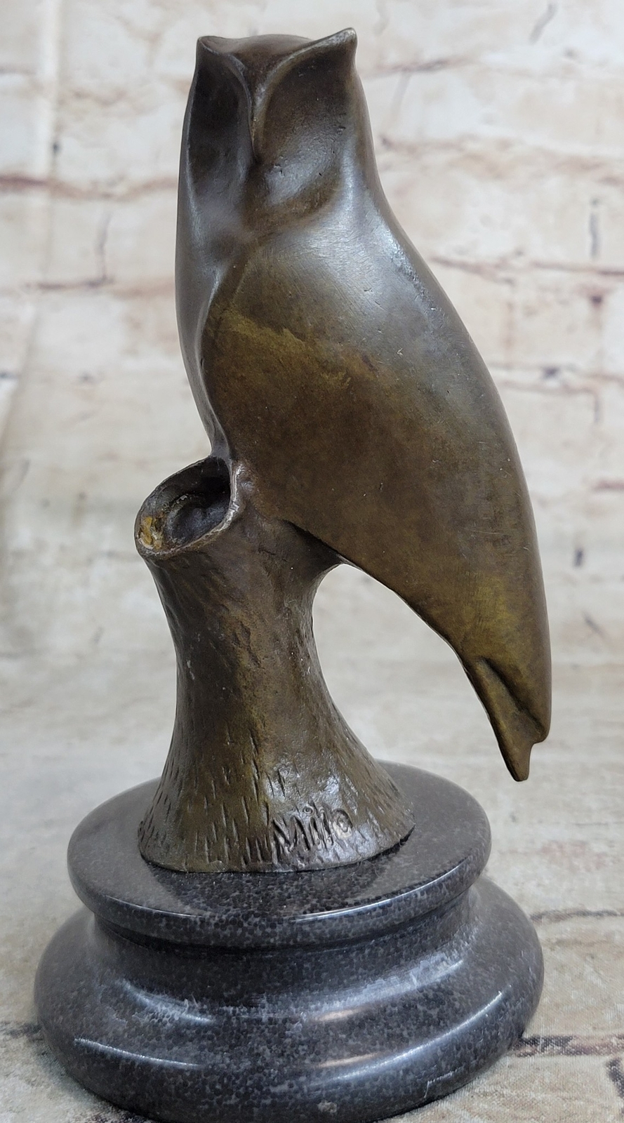 Handcrafted Modern Art Abstract Owl Bird Bronze Sculpture Figurine Figure Statue