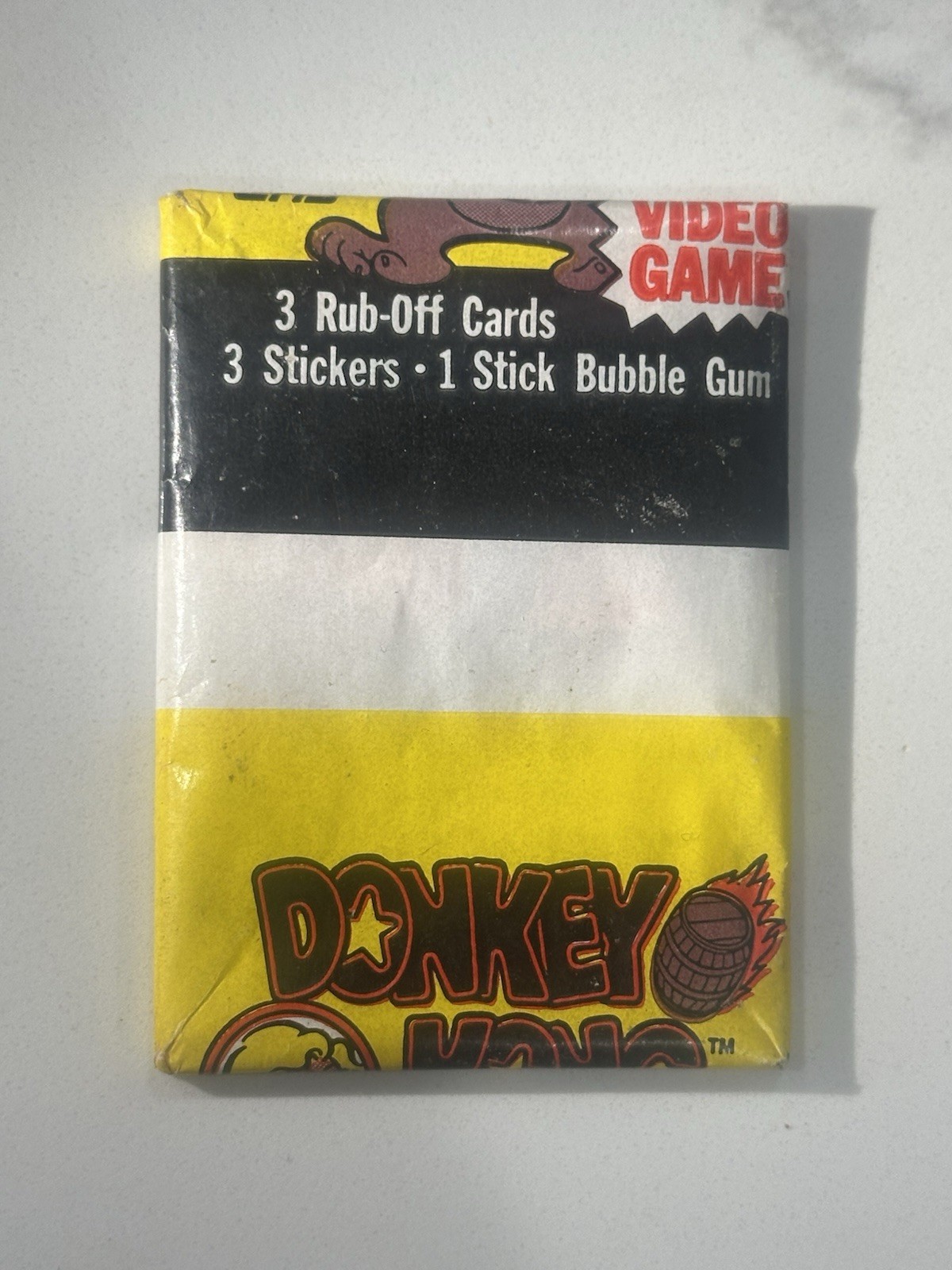 1982 topps donkey kong Jump Man Error Miswrap Sealed Wax Pack Mario Rare ✅