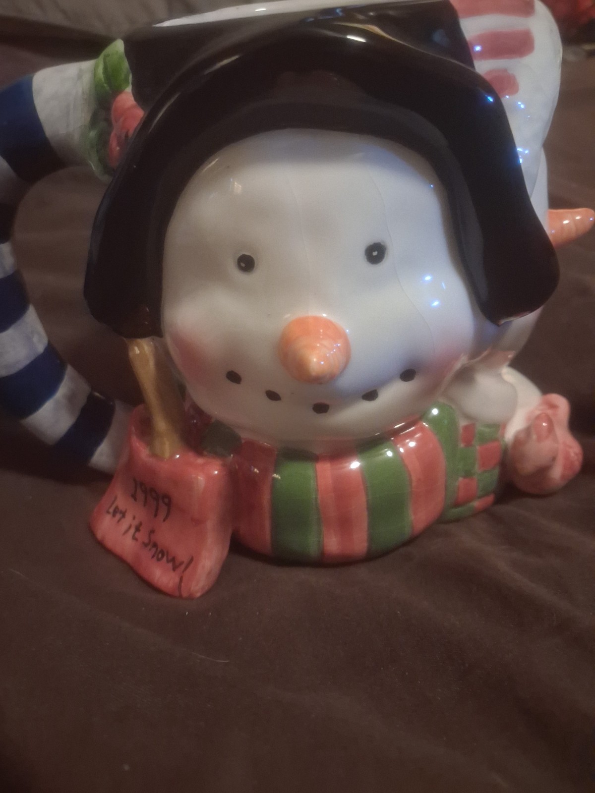 Vintage 1999 Let it Snow Snowman Mug