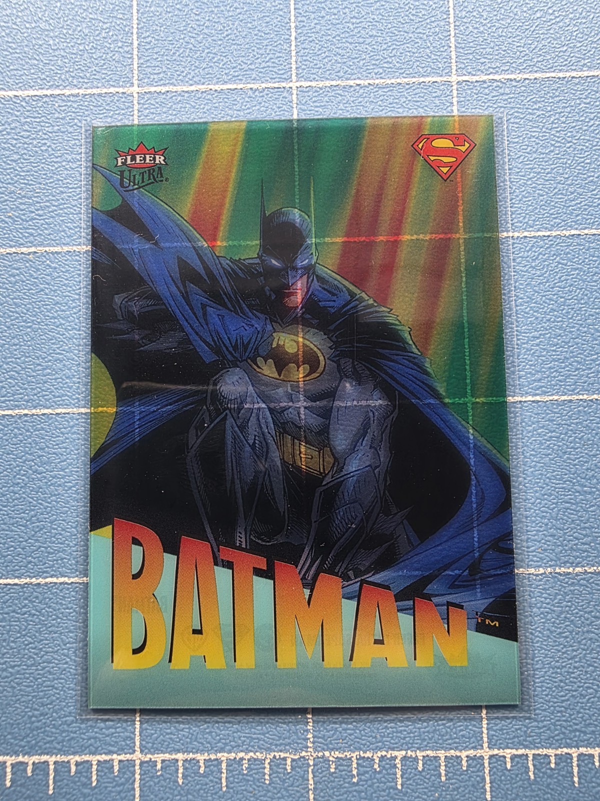 2026 Fleer Ultra Superman - Batman R-2 - '95 Retro - Acetate Insert Card 2026 Fleer Ultra Superman - Batman R-2 - '95 Retro - Acetate Insert Card