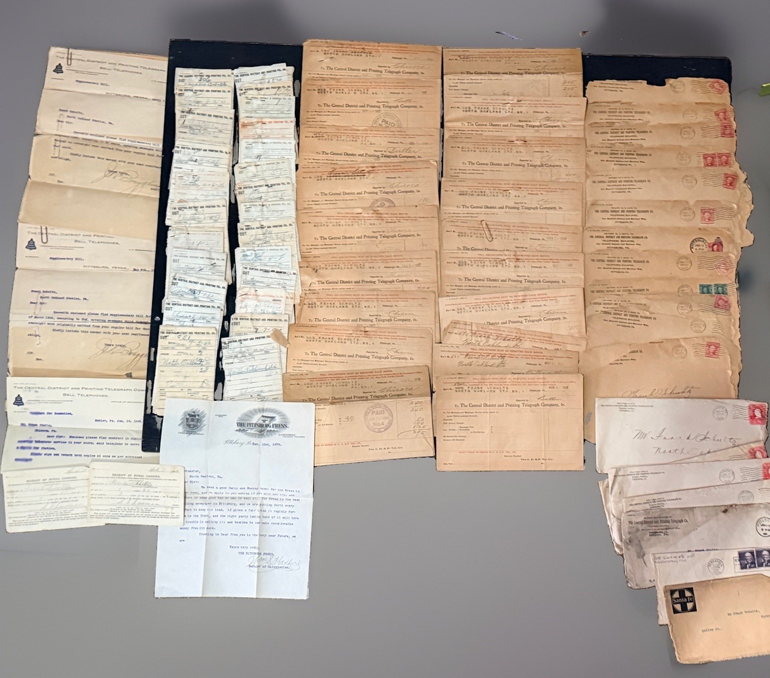 1906-08 Pittsburgh Bell Telephone Telegraph Archive Ephemera Frank Schultz