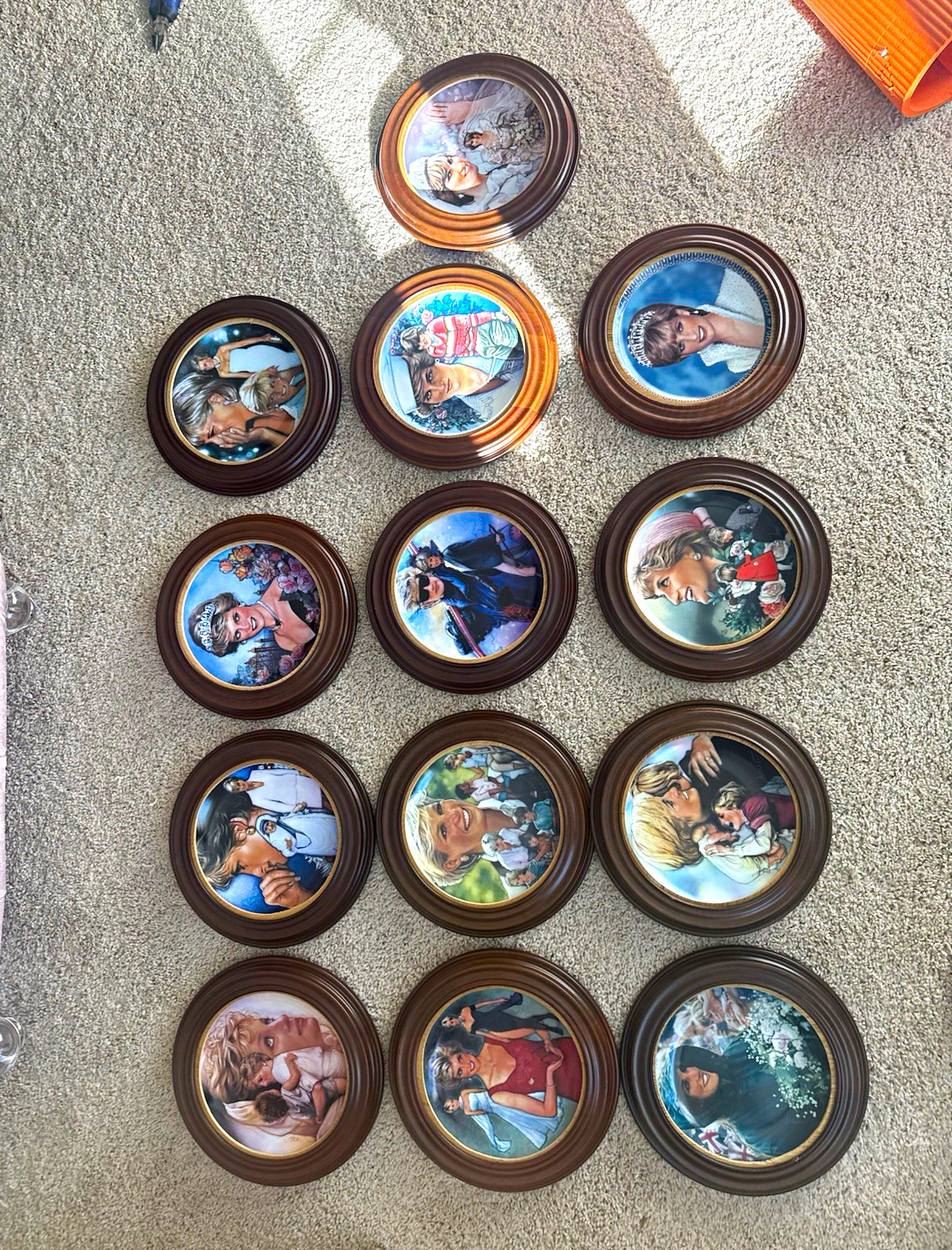 13 Franklin Mint Princess Diana Limited Edition Porcelain Collector Plate Lot