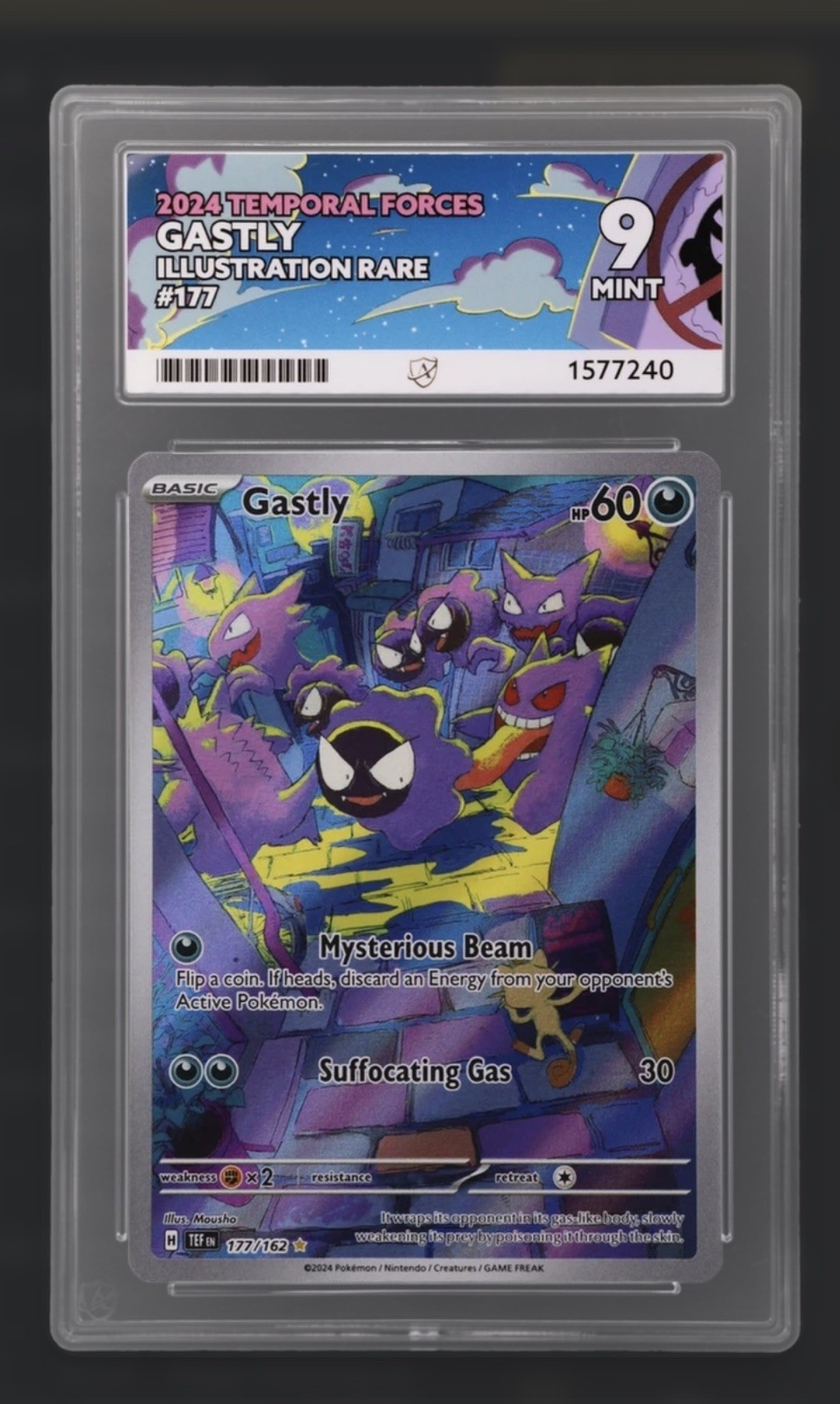2024 Pokemon TEF EN #177 Gastly IR ACE 9