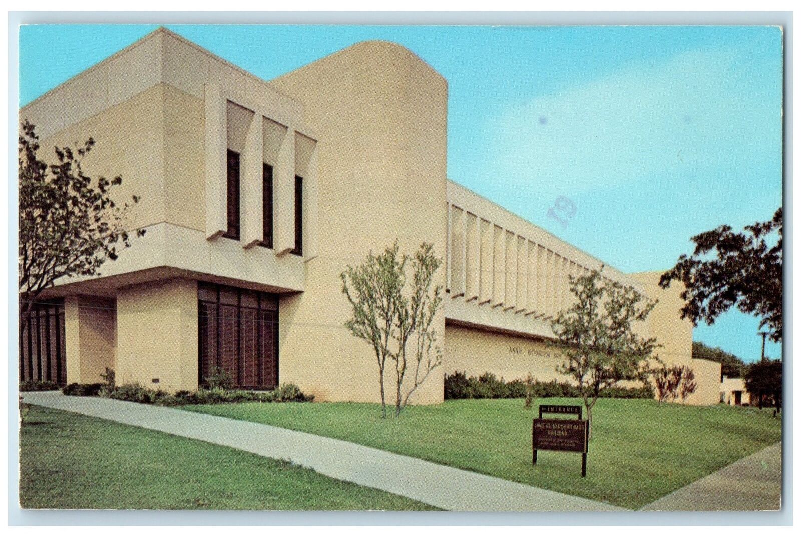 1982 Annie Richardson Bass Building Christian University Fort Worth TX Postcard